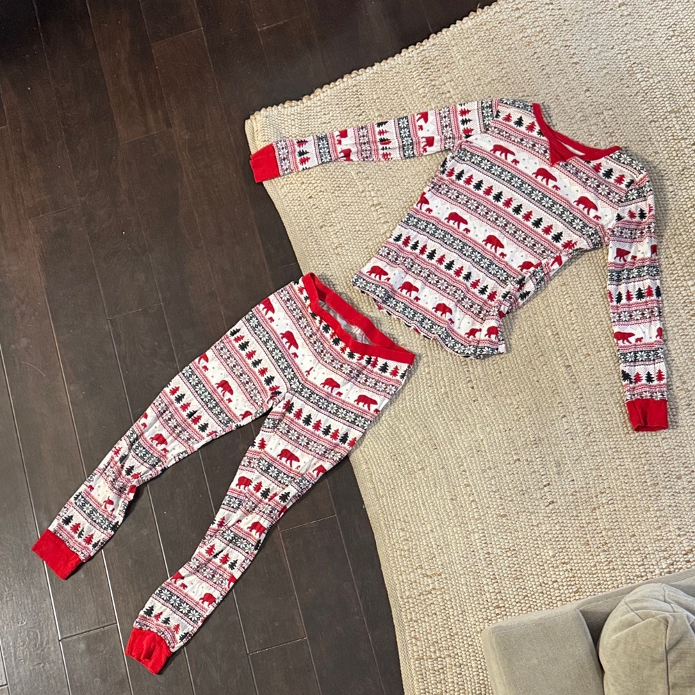 Red & White Christmas PJ Set | Size M